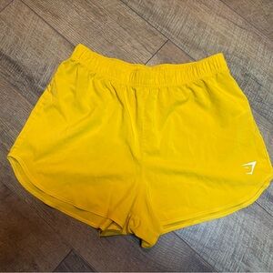 Gymshark Men’s Yellow Running Shorts Size M Lightweight SS21